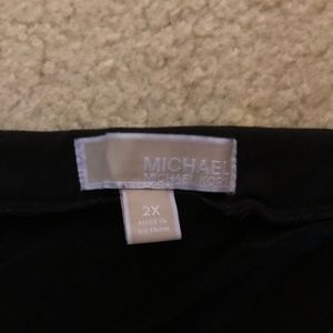 Michael Kors Black Drawstring Maxi Skirt